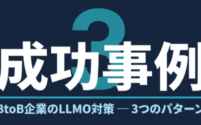 BtoB企業のLLMO成功事例3選｜再現可能な施策と成果を解説