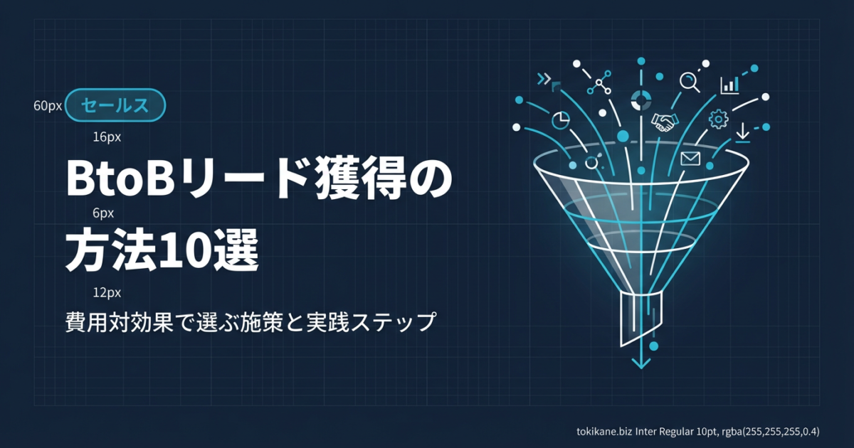 BtoBリード獲得の方法10選｜費用対効果で選ぶ施策と実践ステップのアイキャッチ画像