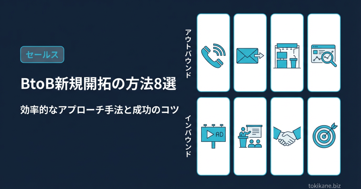 BtoB新規開拓の方法8選｜効率的なアプローチ手法と成功のコツのアイキャッチ画像