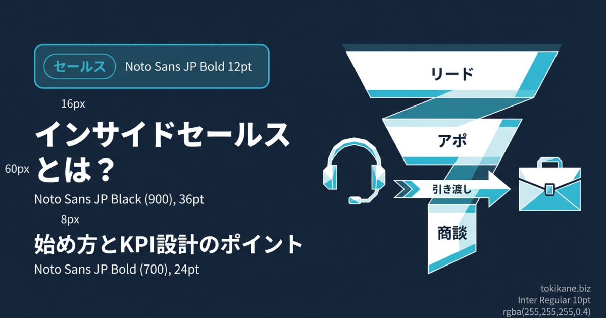 インサイドセールスとは？始め方とKPI設計のポイント【BtoB企業向け】のアイキャッチ画像