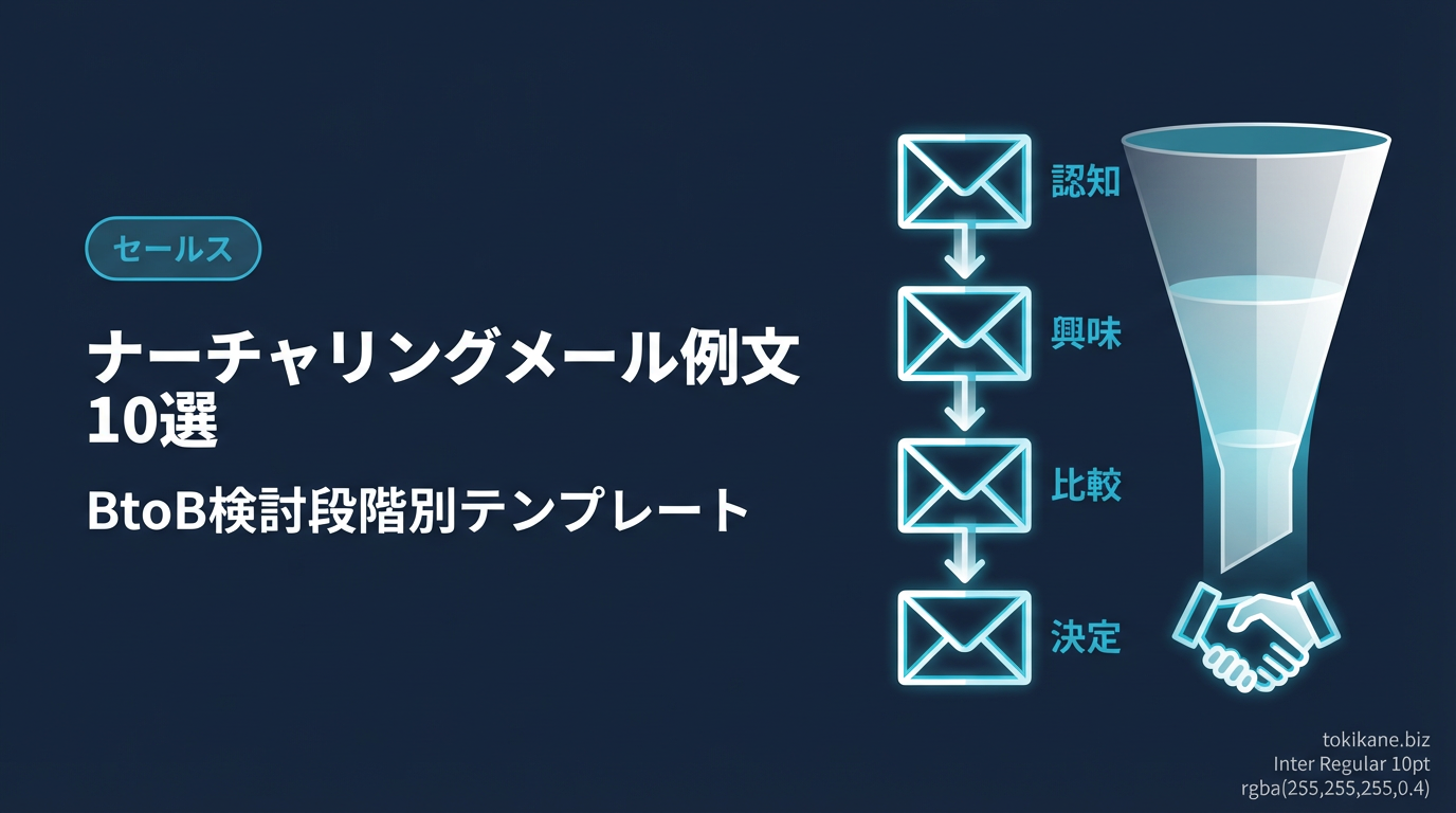 リードナーチャリングメールの例文10選｜BtoB検討段階別テンプレート