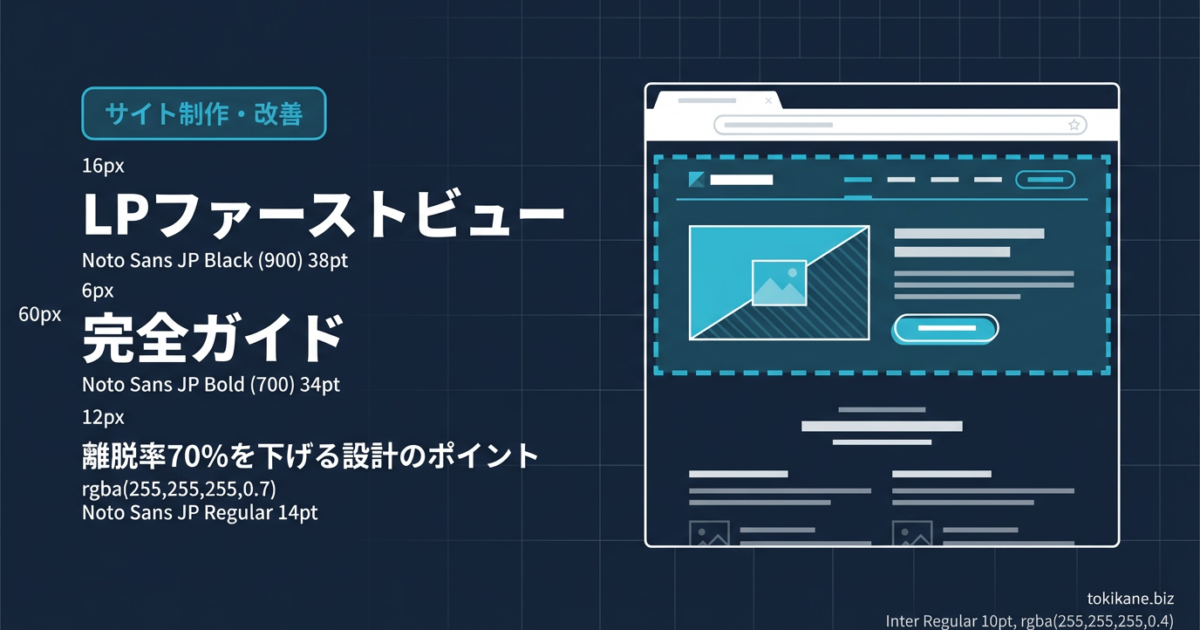 LPファーストビュー完全ガイド｜離脱率70%を下げる設計のポイントのアイキャッチ画像
