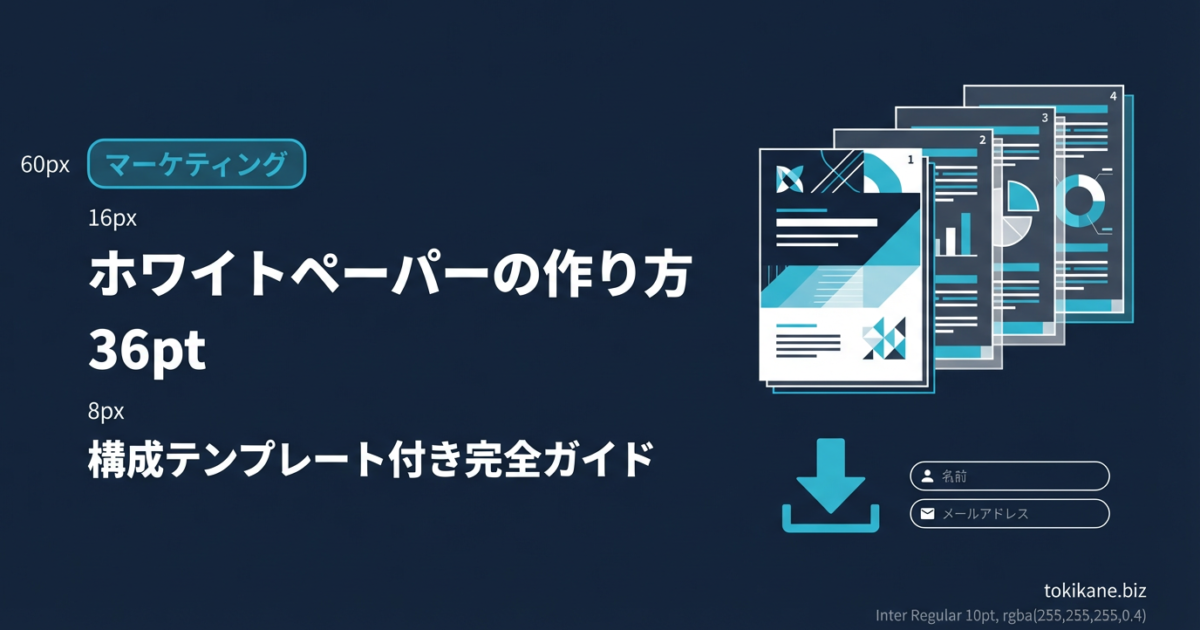 ホワイトペーパーの作り方完全ガイド|構成テンプレート付き【BtoB企業向け】のアイキャッチ画像