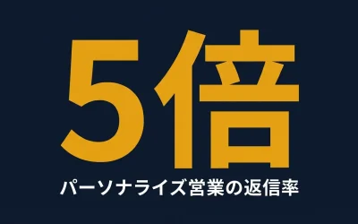 パーソナライズ営業で返信率を5倍にする方法｜テンプレ脱却の具体的手法